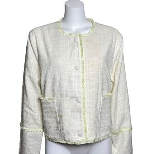 RyeGrass Fringed Blazer Jacket Size XL